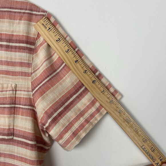 Marine Layer Mens Stretch Selvage Short Sleeve Shirt Size Small Outdoor Beach - Picture 7 of 8